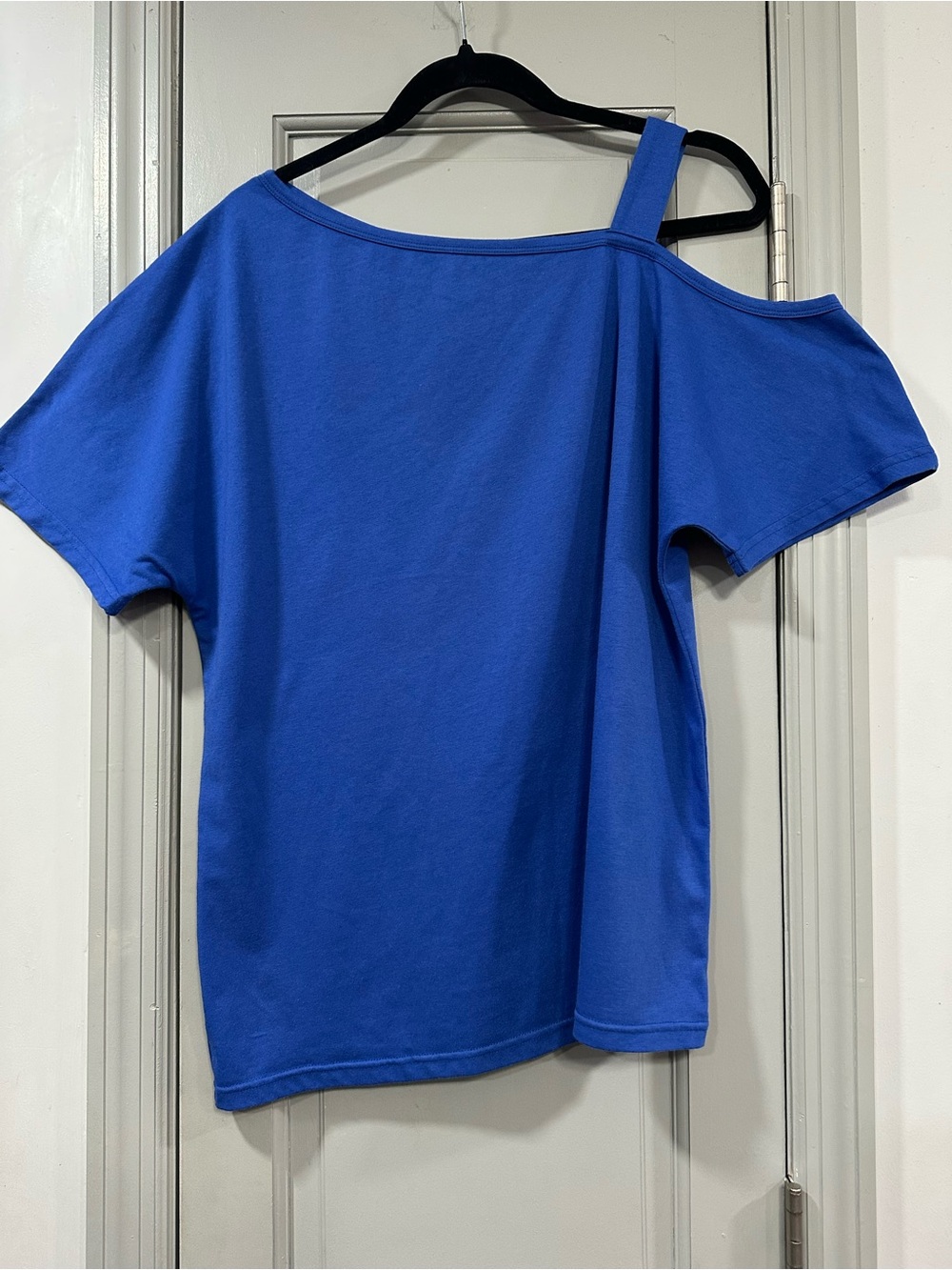 Womans Off the Shoulder Royal Blue Top